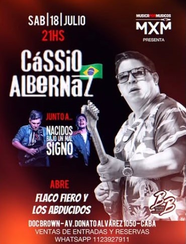 Tour Cássio Albernaz 2026 en Argentina