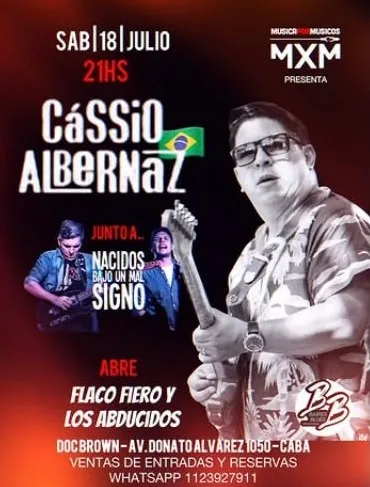 Tour Cássio Albernaz 2026 en Argentina