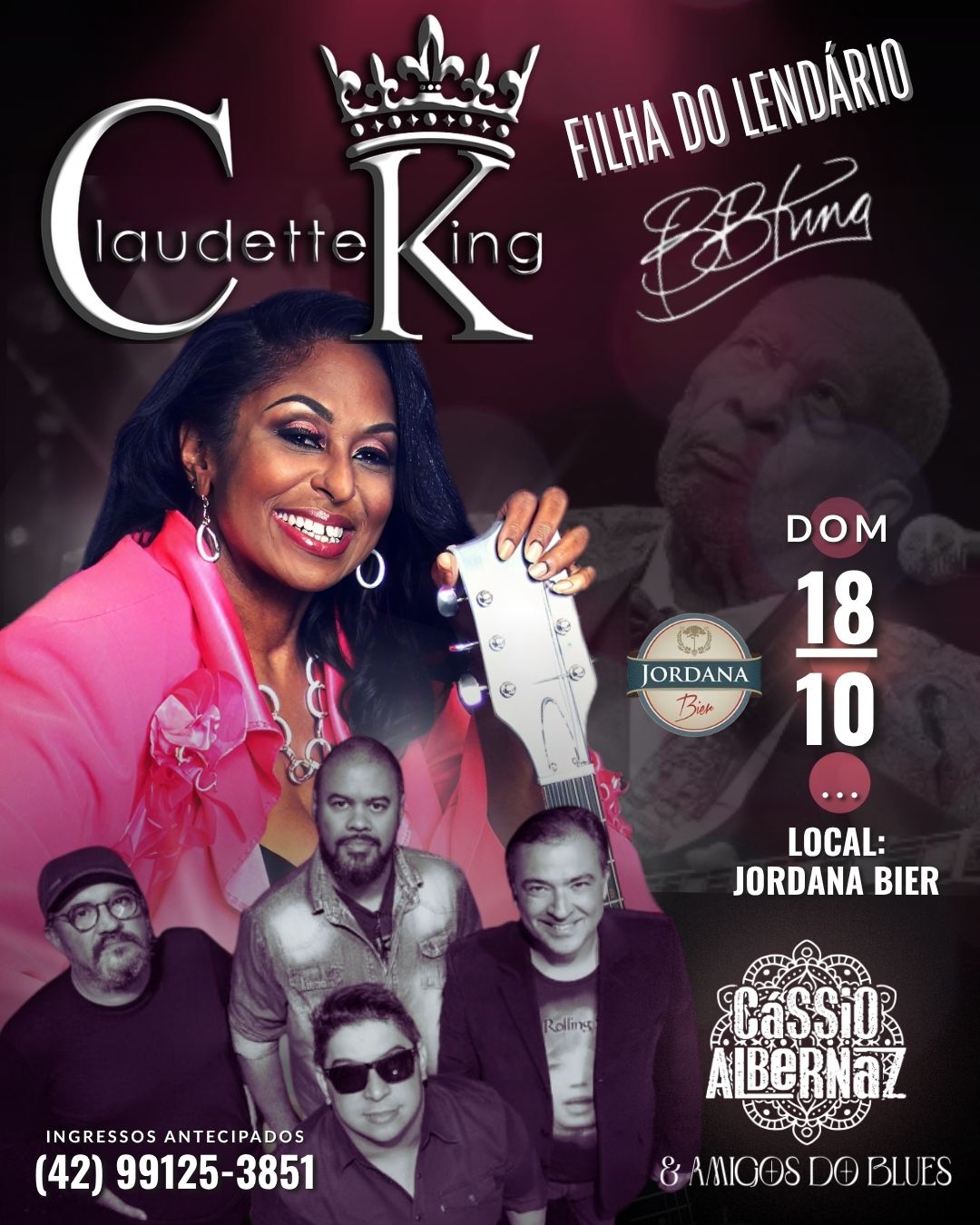 Claudette King + Cássio Albernaz & Amigos do Blues